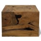 vidaXL Mesa de centro 50x50x35 cm de madera de teca genuina marrón