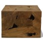 vidaXL Mesa de centro 50x50x35 cm de madera de teca genuina marrón