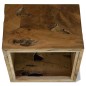 vidaXL Mesa de centro 50x50x35 cm de madera de teca genuina marrón