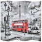 vidaXL Biombo divisor plegable 200x170 cm bus Londres blanco y negro vidaXL Biombo divisor plegable 200x170 cm bus Londres blanco y negro