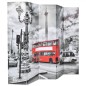 vidaXL Biombo divisor plegable 200x170 cm bus Londres blanco y negro vidaXL Biombo divisor plegable 200x170 cm bus Londres blanco y negro