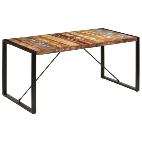 vidaXL Mesa de comedor de madera maciza reciclada 160x80x75 cm