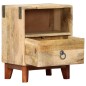 vidaXL Mesita de noche madera maciza de mango rugosa 40x30x52 cm vidaXL Mesita de noche madera maciza de mango rugosa 40x30x52 cm