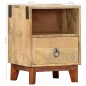 vidaXL Mesita de noche madera maciza de mango rugosa 40x30x52 cm vidaXL Mesita de noche madera maciza de mango rugosa 40x30x52 cm