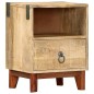 vidaXL Mesita de noche madera maciza de mango rugosa 40x30x52 cm vidaXL Mesita de noche madera maciza de mango rugosa 40x30x52 cm