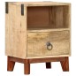 vidaXL Mesita de noche madera maciza de mango rugosa 40x30x52 cm vidaXL Mesita de noche madera maciza de mango rugosa 40x30x52 cm