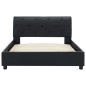 vidaXL Estructura de cama de cuero sintético negro 100x200 cm vidaXL Estructura de cama de cuero sintético negro 100x200 cm