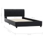 vidaXL Estructura de cama de cuero sintético negro 100x200 cm vidaXL Estructura de cama de cuero sintético negro 100x200 cm