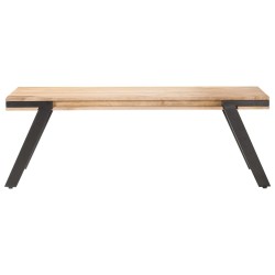 vidaXL Mesa de centro madera de mango maciza 114x65x40 cm