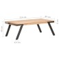 vidaXL Mesa de centro madera de mango maciza 114x65x40 cm