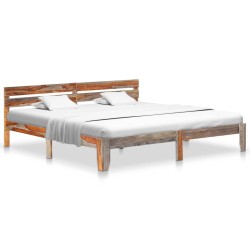 vidaXL Estructura de cama de madera maciza de sheesham 200x200 cm