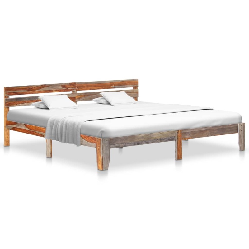 vidaXL Estructura de cama de madera maciza de sheesham 200x200 cm