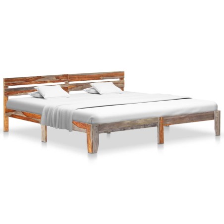vidaXL Estructura de cama de madera maciza de sheesham 200x200 cm