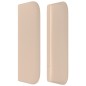 vidaXL Cabecero de cuero sintético color capuchino 203x16x78/88 cm vidaXL Cabecero de cuero sintético color capuchino 203x16x78/88 cm
