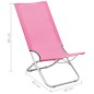 vidaXL Sillas de playa plegables 2 unidades tela rosa vidaXL Sillas de playa plegables 2 unidades tela rosa