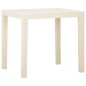 vidaXL Mesa de jardín de plástico blanca 79x65x72 cm vidaXL Mesa de jardín de plástico blanca 79x65x72 cm