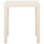 vidaXL Mesa de jardín de plástico blanca 79x65x72 cm vidaXL Mesa de jardín de plástico blanca 79x65x72 cm