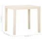 vidaXL Mesa de jardín de plástico blanca 79x65x72 cm vidaXL Mesa de jardín de plástico blanca 79x65x72 cm