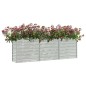 vidaXL Arriate de acero galvanizado plateado 240x40x77 cm vidaXL Arriate de acero galvanizado plateado 240x40x77 cm