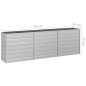 vidaXL Arriate de acero galvanizado plateado 240x40x77 cm vidaXL Arriate de acero galvanizado plateado 240x40x77 cm