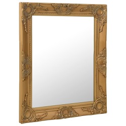 vidaXL Espejo de pared estilo barroco dorado 50x60 cm