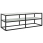 vidaXL Mueble para TV negro con vidrio de mármol blanco 120x40x40 cm vidaXL Mueble para TV negro con vidrio de mármol blanco 120x40x40 cm
