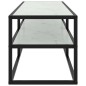vidaXL Mueble para TV negro con vidrio de mármol blanco 120x40x40 cm vidaXL Mueble para TV negro con vidrio de mármol blanco 120x40x40 cm
