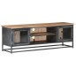 vidaXL Mueble para TV madera maciza de acacia y acero gris 120x30x40cm