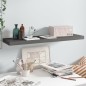 vidaXL Estante flotante de pared gris con brillo MDF 90x23,5x3,8 cm