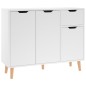 vidaXL Aparador de madera contrachapada blanco 90x30x72 cm vidaXL Aparador de madera contrachapada blanco 90x30x72 cm