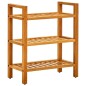vidaXL Zapatero con 3 estantes madera maciza de roble 50x27x60 cm vidaXL Zapatero con 3 estantes madera maciza de roble 50x27x60 cm