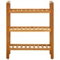 vidaXL Zapatero con 3 estantes madera maciza de roble 50x27x60 cm vidaXL Zapatero con 3 estantes madera maciza de roble 50x27x60 cm