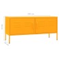 vidaXL Mueble para TV de acero amarillo mostaza 105x35x50 cm vidaXL Mueble para TV de acero amarillo mostaza 105x35x50 cm