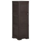 vidaXL Armario de plástico diseño de madera marrón 40x43x125 cm