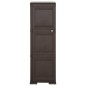 vidaXL Armario de plástico diseño de madera marrón 40x43x125 cm