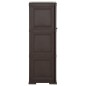 vidaXL Armario de plástico diseño de madera marrón 40x43x125 cm