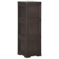 vidaXL Armario de plástico diseño de madera marrón 40x43x125 cm