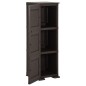 vidaXL Armario de plástico diseño de madera marrón 40x43x125 cm