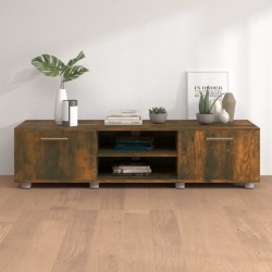 vidaXL Mueble para TV madera de ingeniería roble ahumado 140x40x35 cm