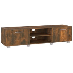 vidaXL Mueble para TV madera de ingeniería roble ahumado 140x40x35 cm