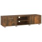 vidaXL Mueble para TV madera de ingeniería roble ahumado 140x40x35 cm vidaXL Mueble para TV madera de ingeniería roble ahumado 140x40x35 cm