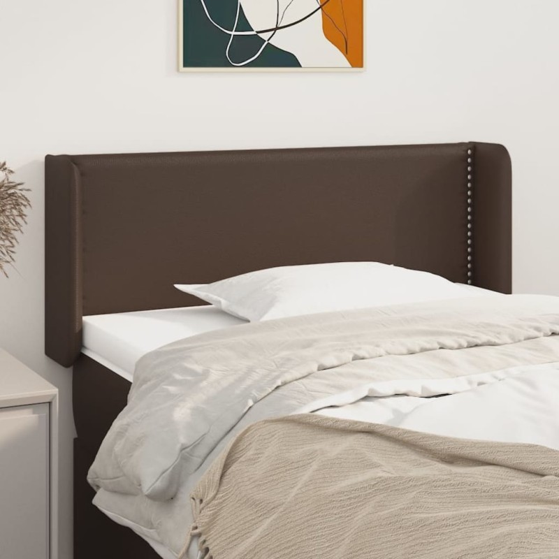 vidaXL Cabecero de cuero sintético marrón 103x16x78/88 cm vidaXL Cabecero de cuero sintético marrón 103x16x78/88 cm