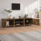 vidaXL Mueble para TV madera de ingeniería roble ahumado 140x40x35 cm vidaXL Mueble para TV madera de ingeniería roble ahumado 140x40x35 cm