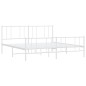 vidaXL Estructura cama metal con cabecero y pie cama blanco 193x203 cm vidaXL Estructura cama metal con cabecero y pie cama blanco 193x203 cm