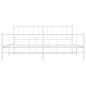 vidaXL Estructura cama metal con cabecero y pie cama blanco 193x203 cm vidaXL Estructura cama metal con cabecero y pie cama blanco 193x203 cm