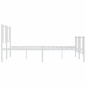 vidaXL Estructura cama metal con cabecero y pie cama blanco 193x203 cm vidaXL Estructura cama metal con cabecero y pie cama blanco 193x203 cm