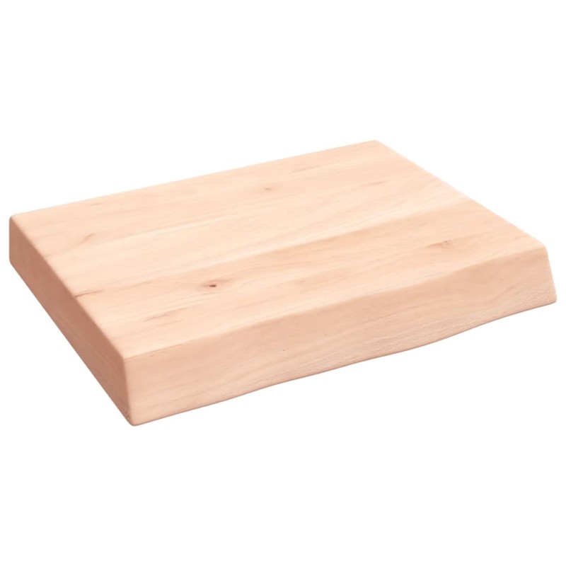vidaXL Estante de pared madera maciza roble sin tratar 40x30x(2-6) cm vidaXL Estante de pared madera maciza roble sin tratar 40x30x(2-6) cm