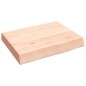 vidaXL Estante de pared madera maciza roble sin tratar 40x30x(2-6) cm vidaXL Estante de pared madera maciza roble sin tratar 40x30x(2-6) cm