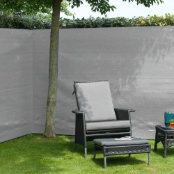 Nature Malla de ocultación de jardín PE gris 1,2x5 m 