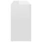 vidaXL Banco zapatero madera contrachapada blanco brillo 103x30x54,5cm vidaXL Banco zapatero madera contrachapada blanco brillo 103x30x54,5cm